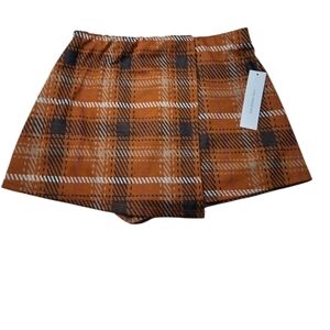 NWT Timing Orange and Black Patterned Skirt